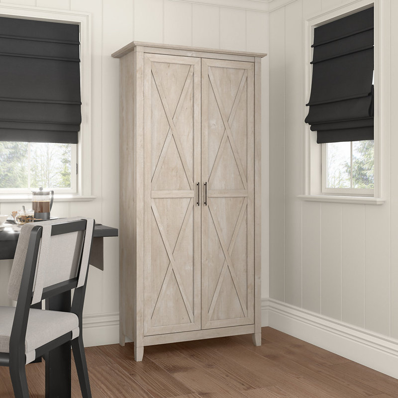 Huckins 65.98'' Kitchen Pantry, Washed Gray