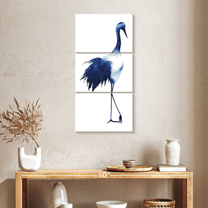 Ink Drop Crane I, 38" H x 18" W