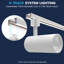 Luminaire sur rail DEL Luxrite 3 pouces, 5CCT, CRI90, 30W, 2300LM, inclinable réglable 358 ° + 90 °, têtes d'éclairage sur rail de type H, à intensité variable, ETL, paquet de 3 rond blanc-132494783