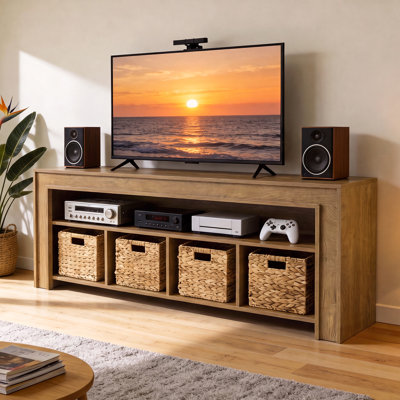 63" TV Stand for 55–70'' TVs, Farmhouse Entertainment Center