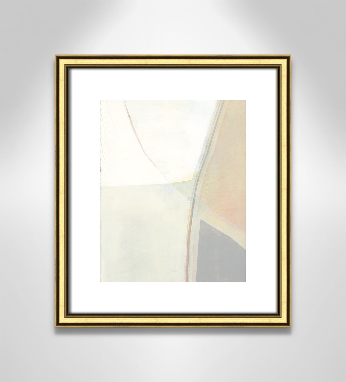 In Neutral II - Painting Print, Gold Framed Paper, 15" H x 13" W x 0.88" D