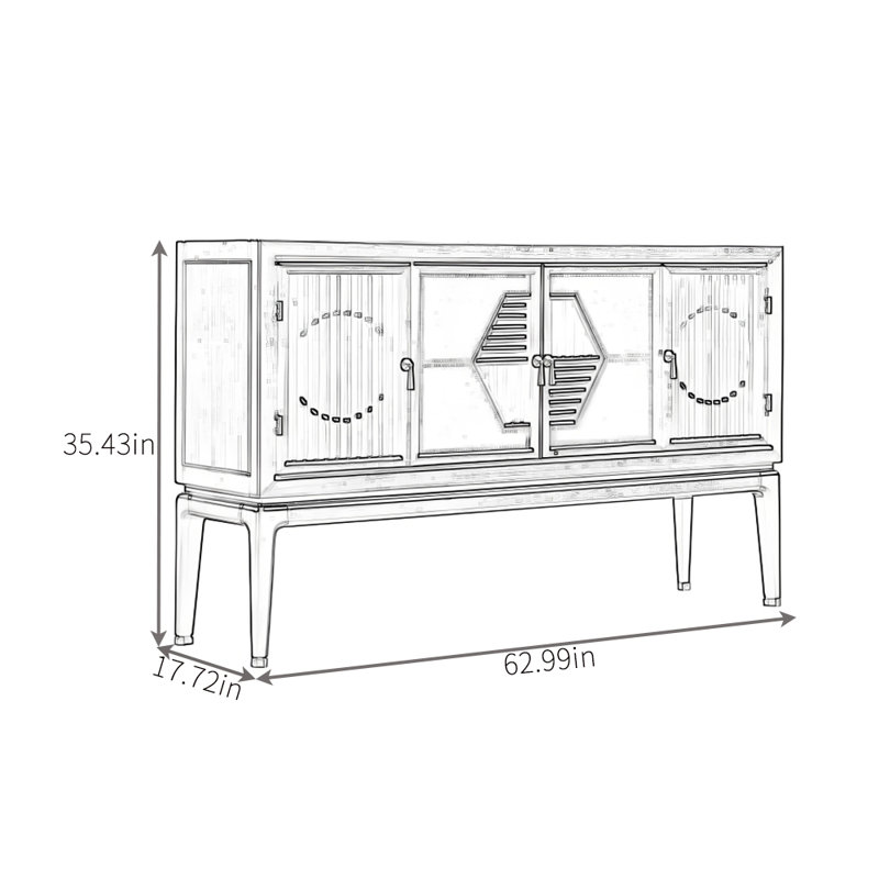 High-End Solid Wood Sideboard