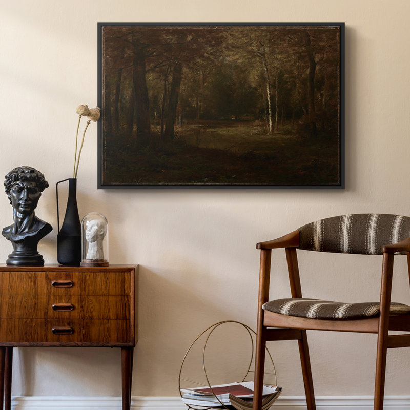 «Vintage Landscape - CECXVII» sur toile, H 25 po x l 37 po x P 2 po, Toile avec cadre flottant noir