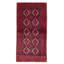 Tapis rouge en laine noué à la main de conception unique 3 pi 5 po x 6 pi 2 po New Age