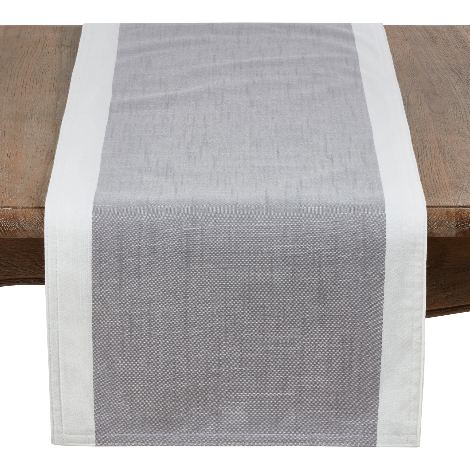 Crisanta No Pattern Table Runnner, Gray, 54" x 16"