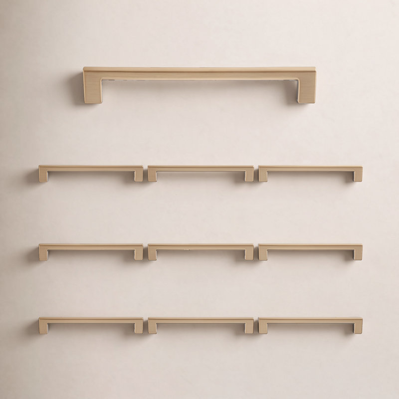 Vail 8" Satin Brass Bar Pull Multipack, Satin Brass, 8"