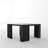 27.56'' Black Square Coffee Table,Side Table