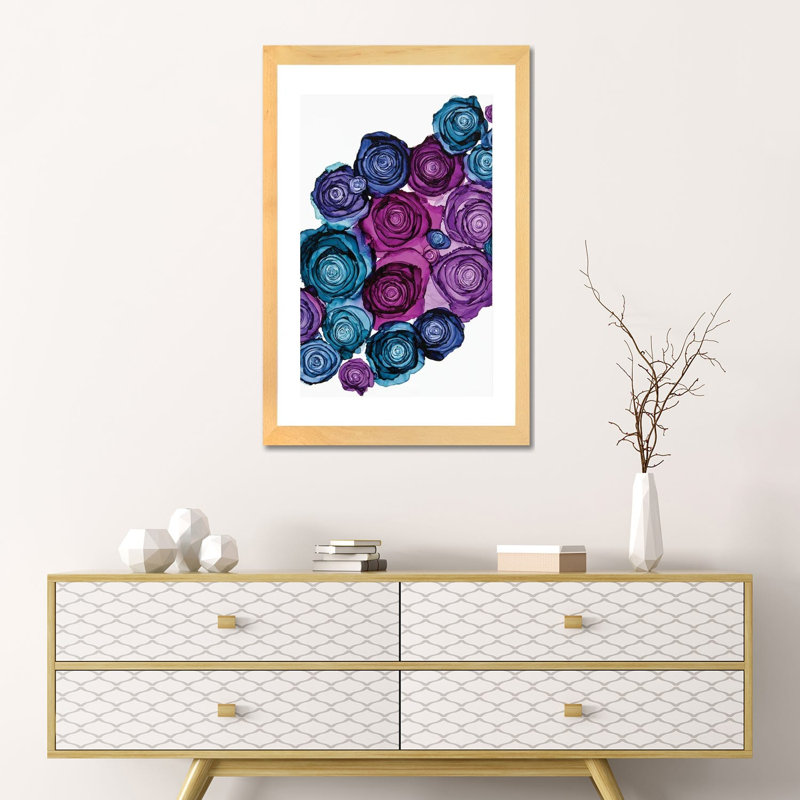 « Wallflowers » par Jamie Pomeranz, reproduction d’art, Blanc, Toile avec cadre en bois beige, H 24 po x l 16 po x P 1 po
