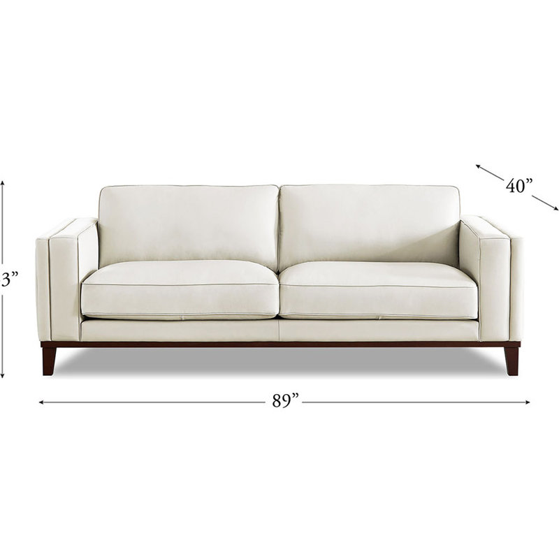Warner Top Grain Leather Sofa Couch