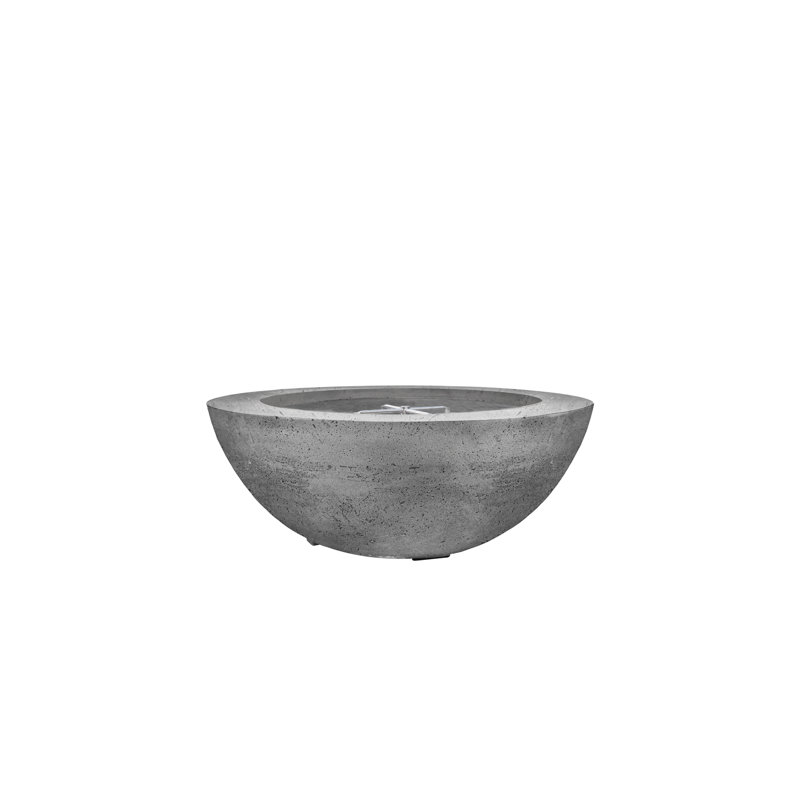 Foyer d'extérieur en béton Raposa, Gris, H 18 po x l 39 po x P 39 po, Gaz naturel