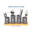 Metal Round Utensil Storage Set-445205539