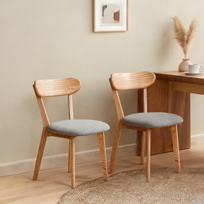 Chaise de salle à manger en bois de chêne naturel de qualité FAS Fabriqué en Amérique du Nord 100% Chaise en bois sans saleté Chaise de table Chaise de salon en bois Simple et naturel 47,5 * 55,5 * 78 cm (sans la table)