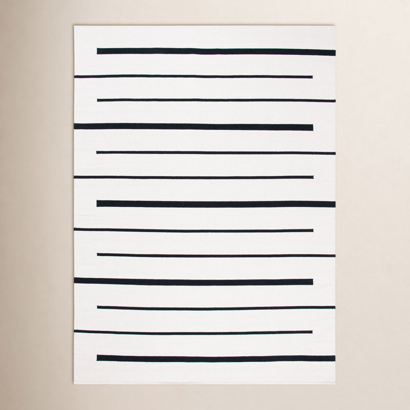 Mana Cotton Striped Indoor Rug, Rectangle 9' x 12'