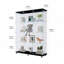 Armoire de rangement vitrée à 3 portes avec 4 tablettes