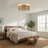 17.7" Rattan Caged Ceiling Fan With Light Kit And Remote Control