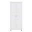 Armoire de rangement surélevée avec 2 portes et unité de plancher autoportante avec tablettes réglables à l'intérieur