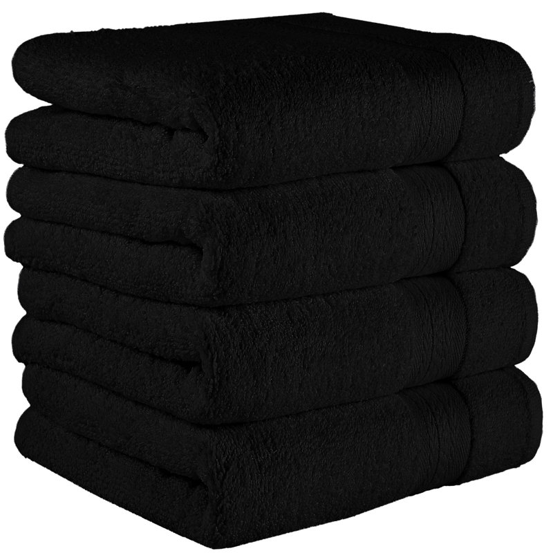Quick-Dry 4 Pieces Hand Towel -Bath Linen Set - Highly Absorbent 100% Turkish Cotton -Hand Towel for Bathroom Guests Pool Gym Camp Travel College Dorm Shower