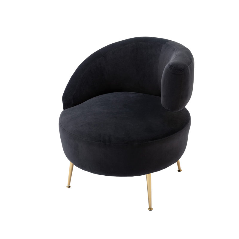 Fauteuil baquet doré, Mélange de polyester noir