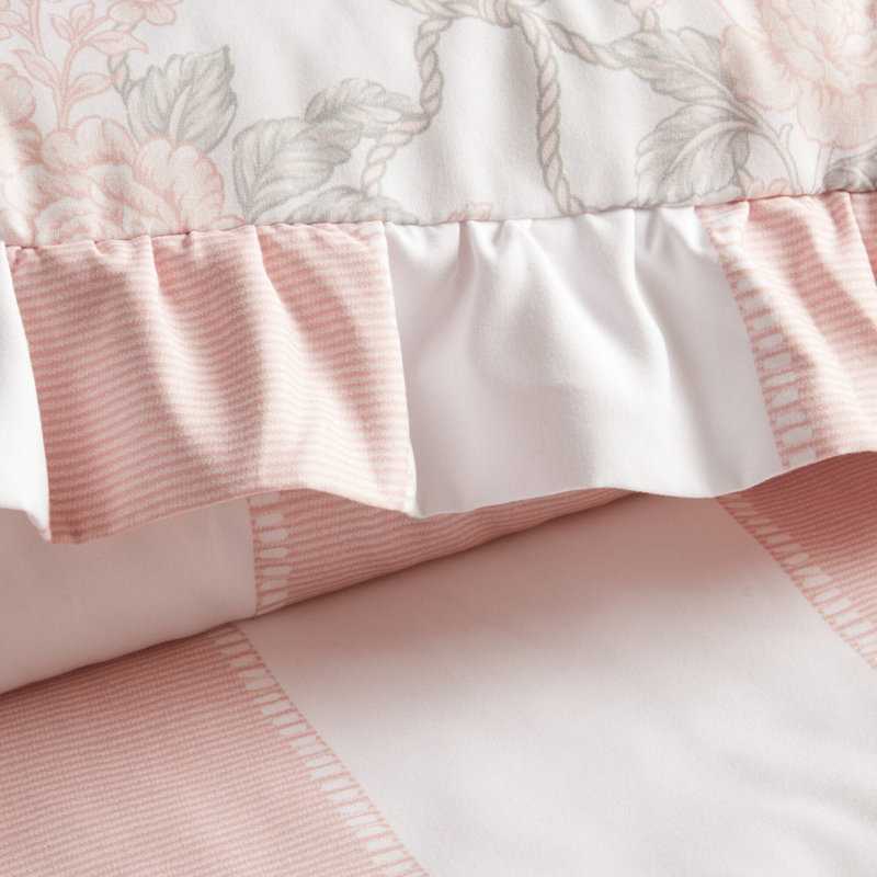 Striped and Toile Comforter Set