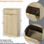 Armoire à ordures inclinable en chêne avec double conception et tiroir à texture ondulée - parfait pour la cuisine, la salle de bain et le salon.
