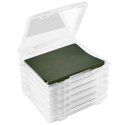 Ensemble de 6 bacs de rangement suspendus en plastique transparent Sorbus