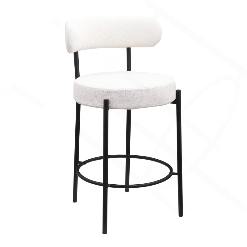 Ensemble de 2 tabourets de bar à hauteur de comptoir de 26 po Wokers, Blanc