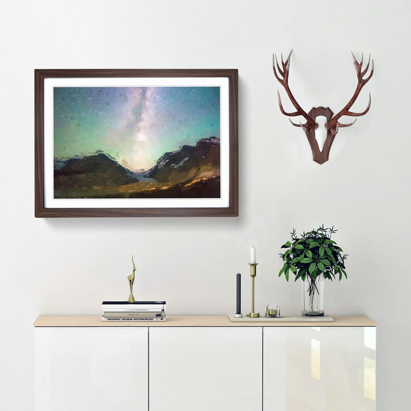 Stars Above Canada - Picture Frame Graphic Art Print, 36cm H x 48cm W x 2cm D, Walnut Framed