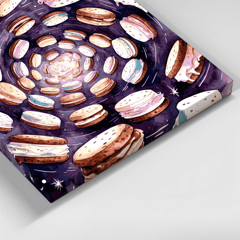 Art mural sur toile, "Desserts glacés", H 11 po x l 14 po