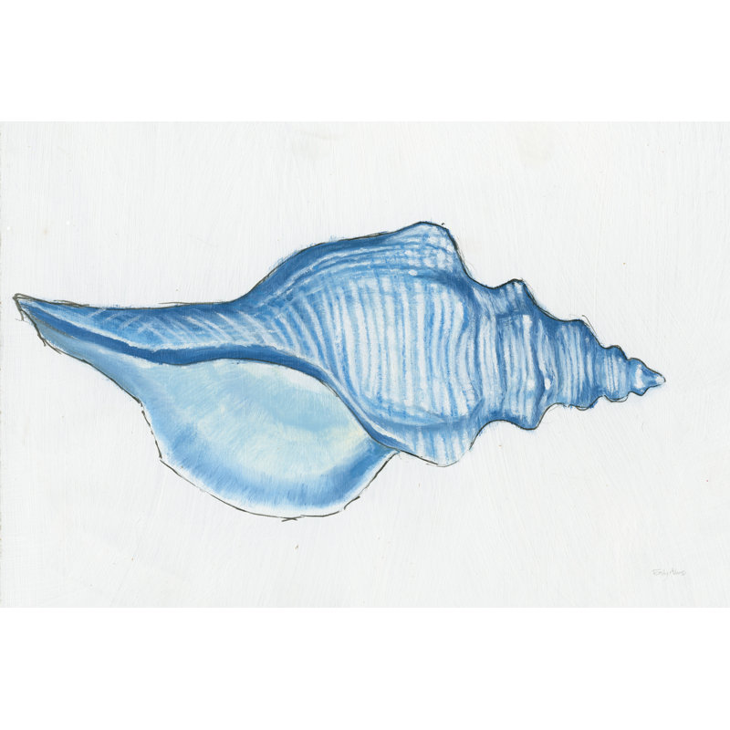 «Marine Conch Shell» par Emily Adams, reproduction d'art sur toile tendue, H 24 po x l 36 po