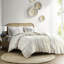 Housse de couette en chenille de coton très grand - imprimé multicolore, taies décoratives superposées, chambre élégante avec motifs géométriques, fermeture à boutons, décoration-121259722-121259727