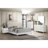 White And Gold 2-Drawer Rectangular Nightstand