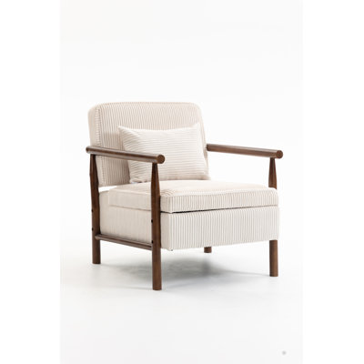 Upholstered Armchair Accent Chair Storage Chair for Living Room Bedroom Sunroom