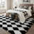 Modern Machine-Washable Non-Slip Checkered Shag Area Rug-1701992176-1702347985