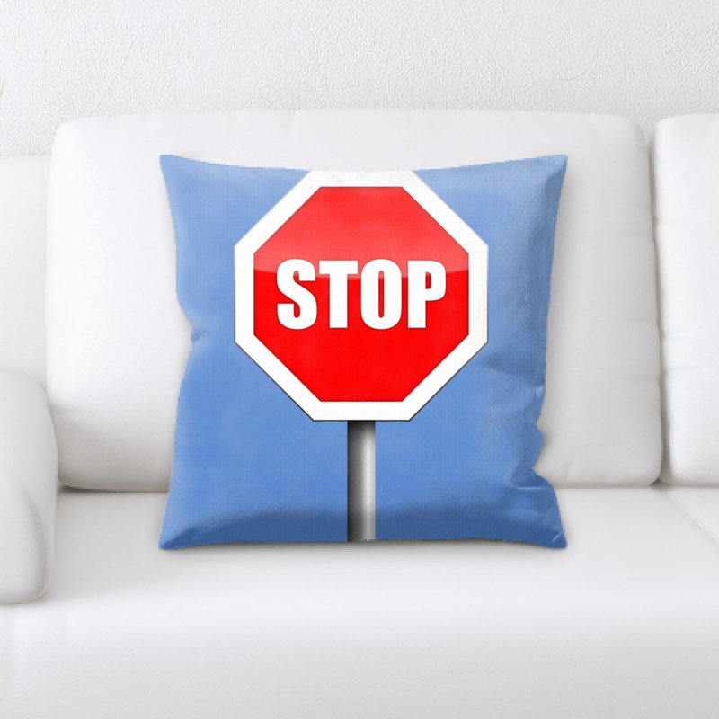 Coussin décoratif stop