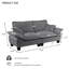 Canapé modulaire en chenille avec accoudoirs courbés