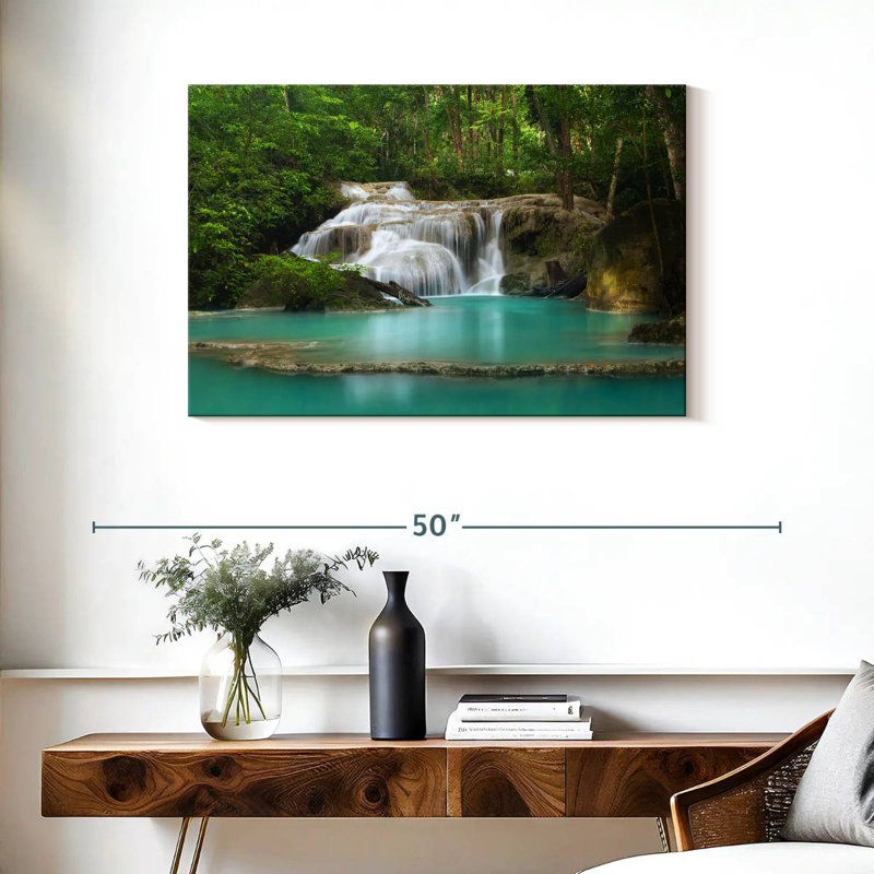 Alvord Enchanting Erawan Falls, 24" H x 36" W