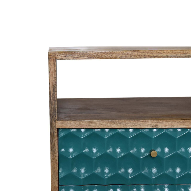 Winham 40cm W Solid Wood Bedside Table