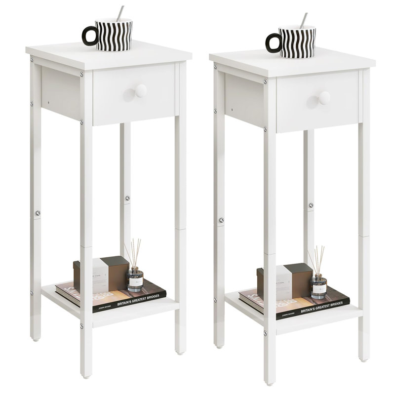 Side Table Set, White
