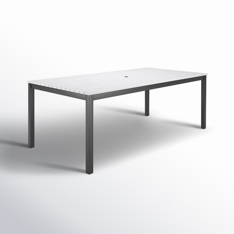 Townsend Outdoor Rectangular Patio Dining Table, 41" W x 83" L x 29" H, Off-White