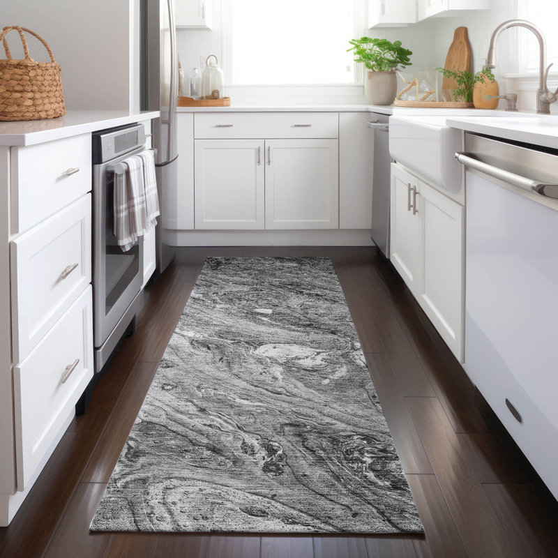 Carsie Abstract Indoor / Outdoor Rug, Runner 2'3" x 7'6"