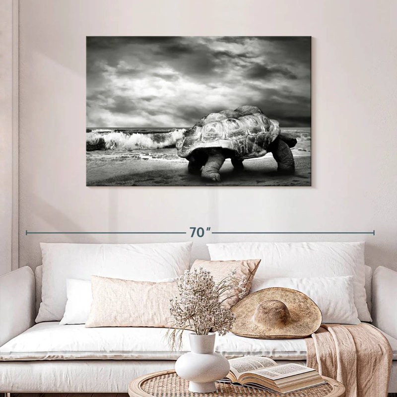 Brampt Giant Turtle BW, 30" H x 45" W