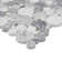 Kinetic Fog White Small Circles Marble Polished Mosaic Tile