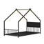 Lit simple avec structure en métal et lumières lumineuses - sans sommier (noir brillant-825863707
