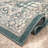 Shawna Tiled Southwestern Performance Blue Area Rug-400028297