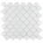 Expressions Scallop White 11-1/4" x 12" Glass Mosaic Floor and Wall Tile