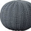 Pouf rond en coton bleu 20 po-138919826