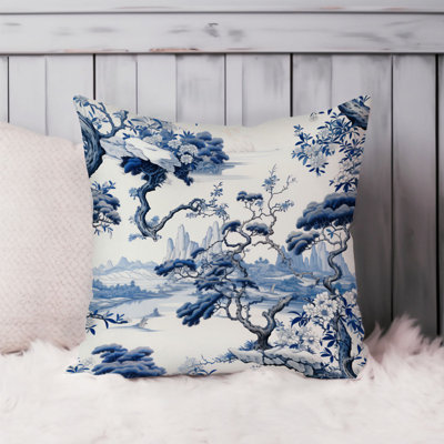 Blue Chinoiserie Asian Style Pattern II