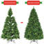 Artificial Christmas Tree Green With Led Lights-1050805341