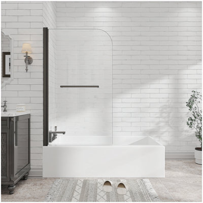55"-60" W x 72" H Matte Black Reversible Installation Double Bypass Sliding Shower Door,Aluminium Alloy Frame,1/4"(6MM) Tempered Glass With Nano Explosion-proof Membrance,Easy Installation