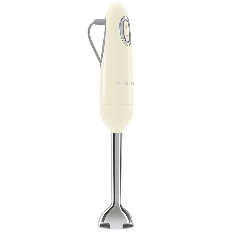 Cream Glossy Stainless Steel Variable Speed Immersion Blender